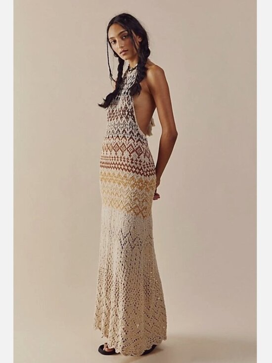 Free People Dresses & Skirts - New Free People Ikat Oasis Maxi Dress Size Large MSRP: $248